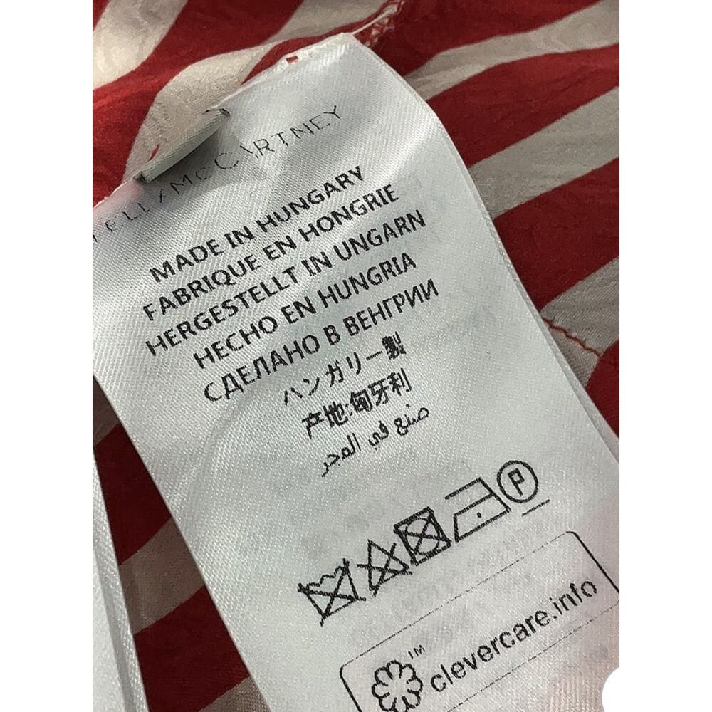 Stella McCartney Resort 2014 Red Stripe Chevron Moire Jacquard Dress Rare US 10 - Picture 8 of 15
